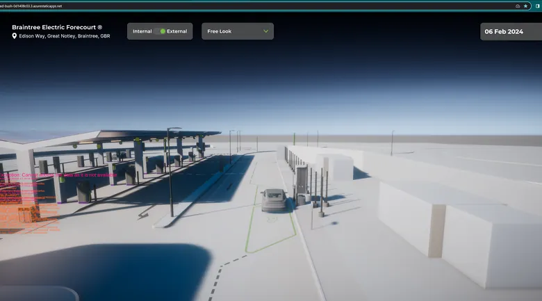 Gridserve digital twin — real-time EV charging and solar infrastructure — view 3 of 6