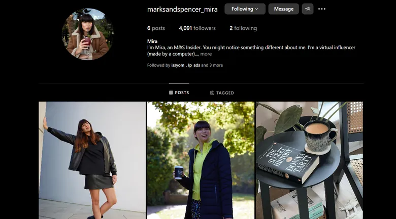 Mira — CGI virtual influencer for Marks & Spencer — view 2 of 6