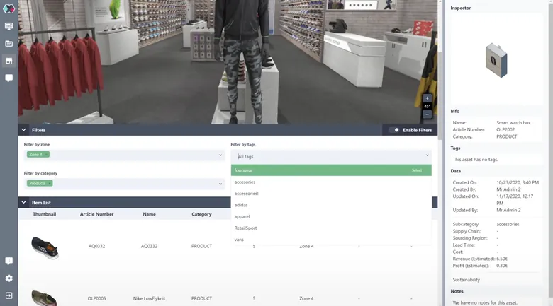 Nike VR retail visualisation tool — view 5 of 6